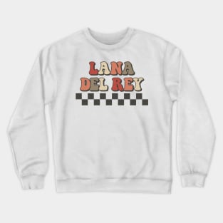 Lana Del Rey Checkered Retro Groovy Style Crewneck Sweatshirt